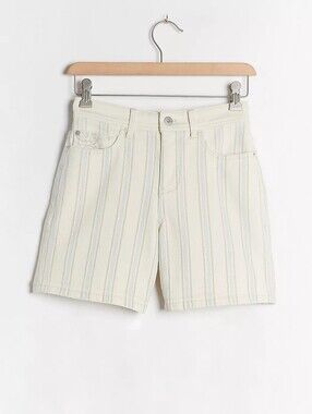 Anthropologie Pilcro Slim Boyfriend Striped Shorts Size 29